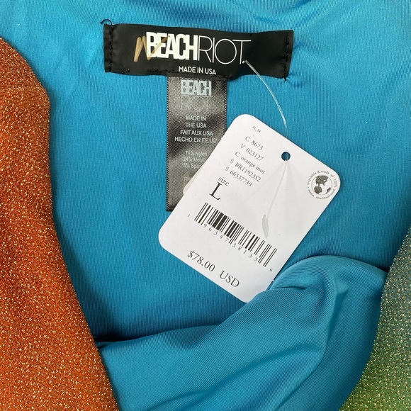 Free People DESERT OMBRE SHINE Beach Riot Island Bikini Swim Bottoms large nwt - Picture 7 of 7